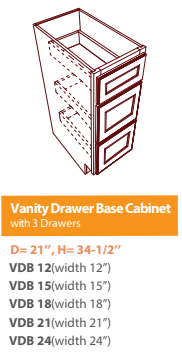 Vanity Drawer Base Framed Cabinets - Arkansas